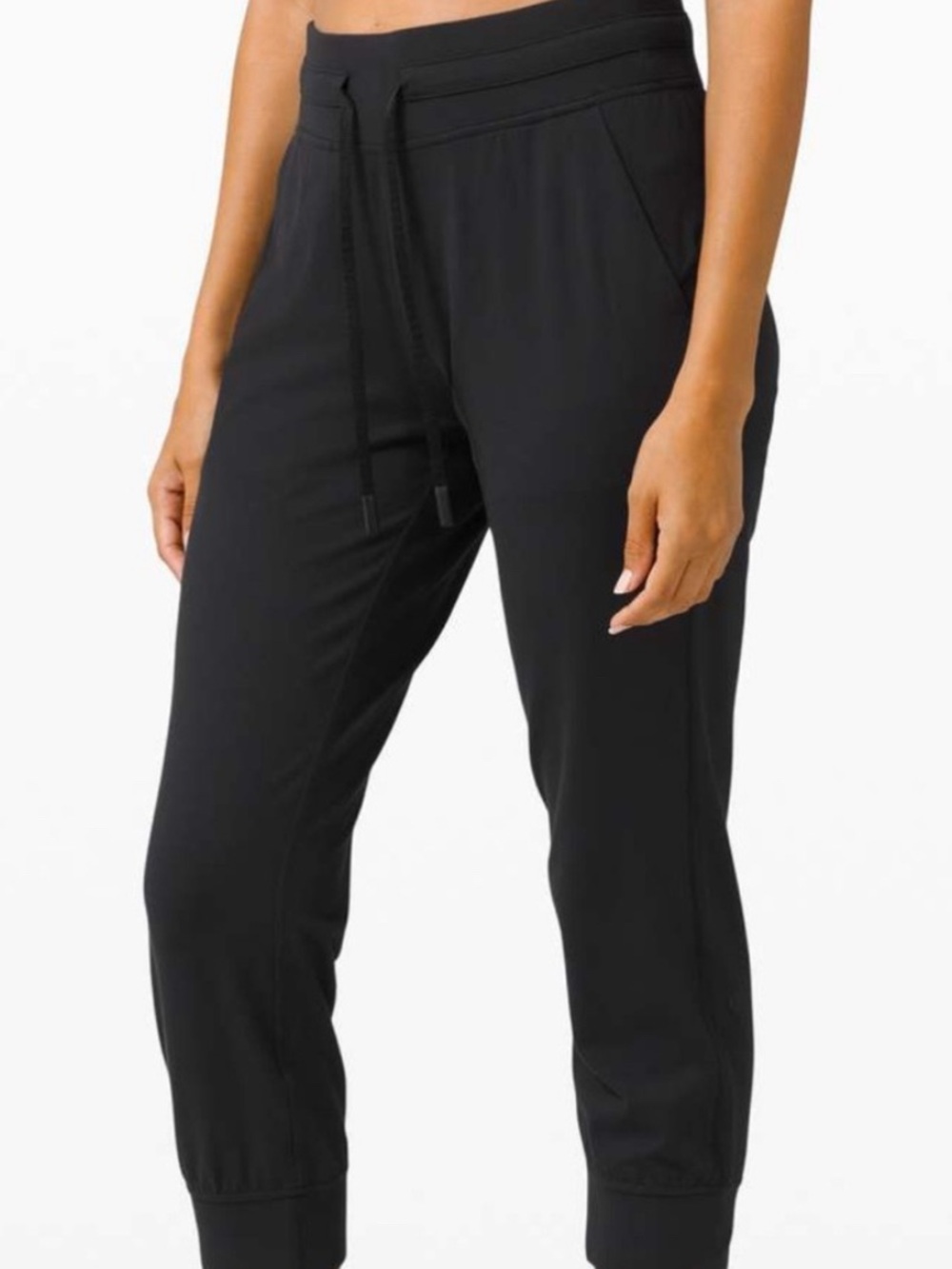 lululemon athletica Black Jogger Pants with Drawstring Waist